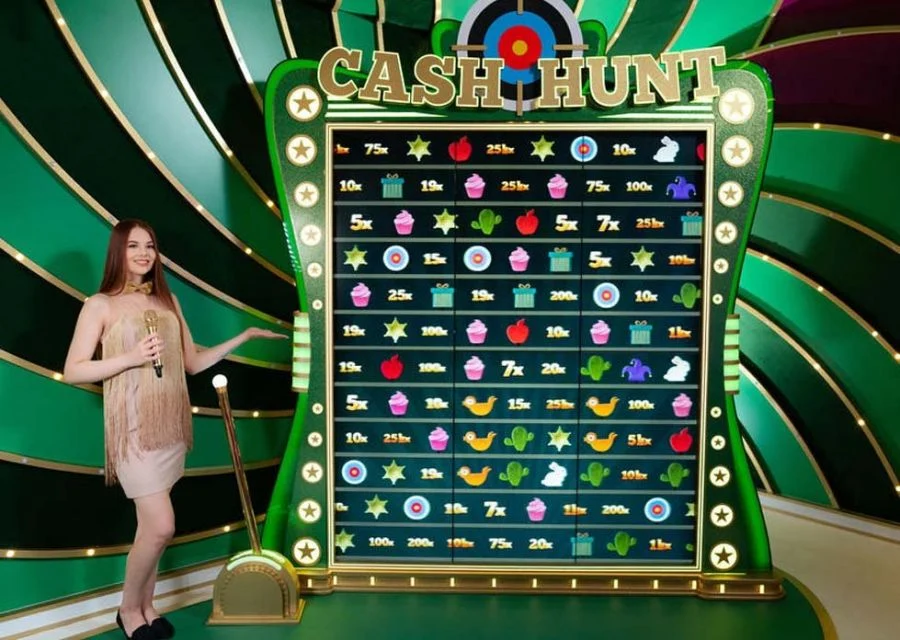 Bonus round Cash Hunt — 108 simboli con moltiplicatori nascosti